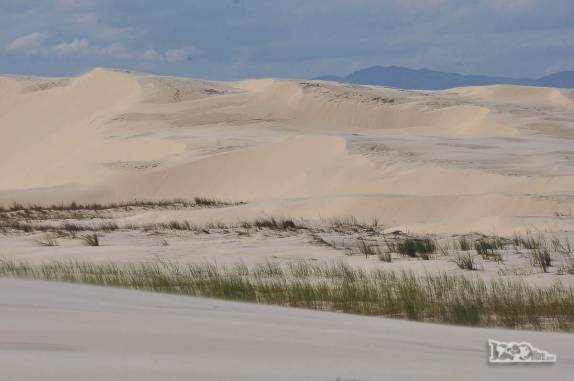 O belo e solitário campo de dunas na Praia da Galheta, no Farol de Santa Marta, litoral sul de Santa Catarina